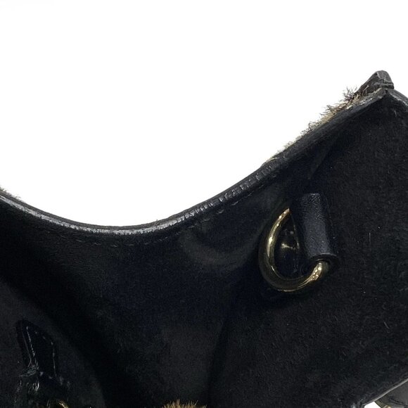 Auth BVLGARI Serpenti Scaglie Black Light Brown Multi Leather Unborn Calf - Picture 14 of 16